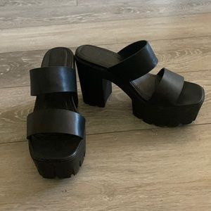 ASOS Faux Leather Platform Sandals